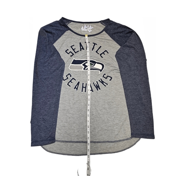 NFL Seattle Seahawks Touch by Alyssa Milano Gray and Blue Long Sleeve Tee NWT - Picture 8 of 16